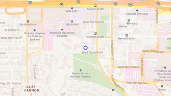 Map for Roosevelt Apartments - Spokane, WA