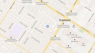 Map for Lakeview Apartments - Fremont, CA