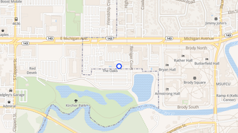 Map for Oaks Apartments - East Lansing, MI