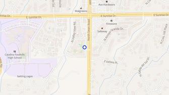 Map for Foothills Apartments - Tucson, AZ