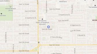 Map for Cottonwood Creek Apartments - Tucson, AZ