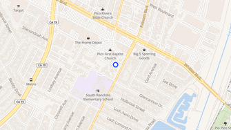 Map for Rivera Gardens Apartments - Pico Rivera, CA