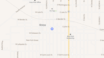 Map for Hamlet Apartments - Knox, IN