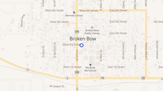 Map for The Pines Apartments - Broken Bow, OK