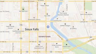 Map for Huey Apartments - Sioux Falls, SD