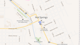 Map for Pioneer Apartments - Hot Springs, SD