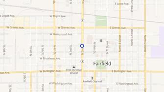 Map for Calu Apartments - Fairfield, IA