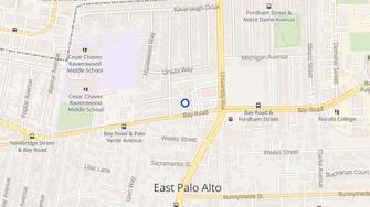 Map for Bay Oak Apartments - East Palo Alto, CA