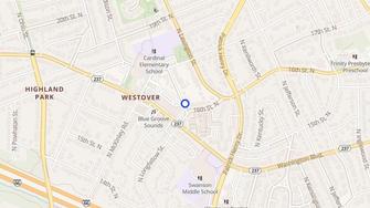 Map for Westover Apartments - Arlington, VA