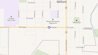 Map for Broadway Village Apartments - Milford, IA