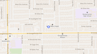 Map for Magnolia Tree Apartments - Fullerton, CA