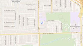 Map for Green Meadow Apartments - Anaheim, CA