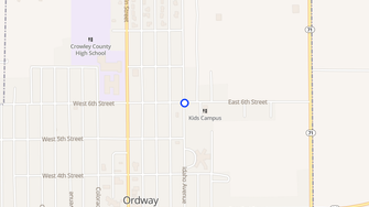 Map for Meadows Apartments - Ordway, CO