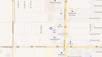Map for Sunrise Apartments - El Centro, CA