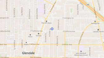 Map for Cedar Regency Apartments - Glendale, CA