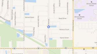Map for Meadowood Apartments - Fontana, CA