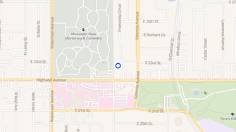 Map for Las Palmas Apartments - San Bernardino, CA