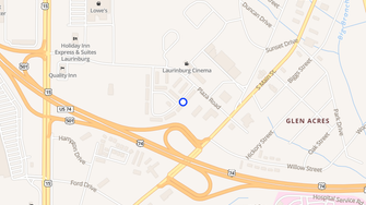 Map for Plaza Terrace Apartments & Blue Farm Estates - Laurinburg, NC
