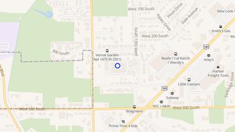 Map for Vernal Gardens Apartments - Vernal, UT