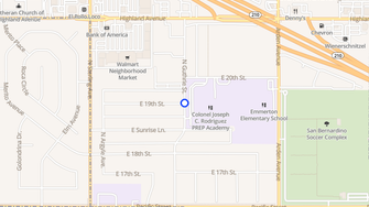 Map for Mill Creek Apartments - San Bernardino, CA