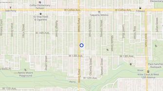 Map for 1350 Perry Street - Denver, CO