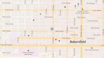 Map for The New Yorker Vintage Apartments - Bakersfield, CA