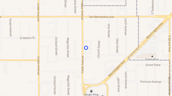Map for Cedar Mobile Home Park - Bloomington, CA